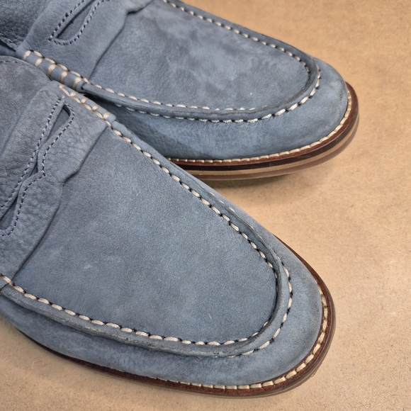 Sperry Sky Blue Suede Slip-Ons 2709/380 - Picture 2 of 13